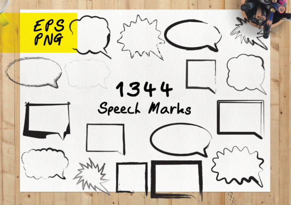 1344 Speech Marks Bubbles: A Versatile Resource for Designers and Crafters