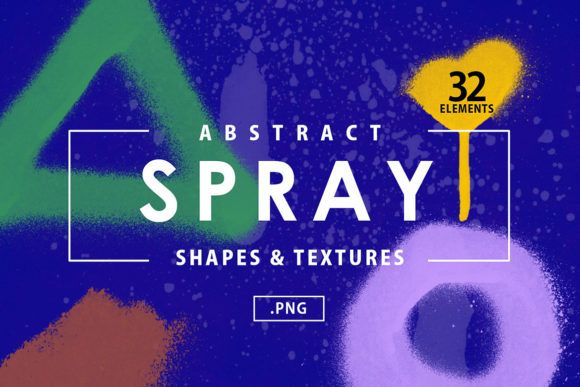 32 Abstract Spray Shapes for Creative and Professional Projects