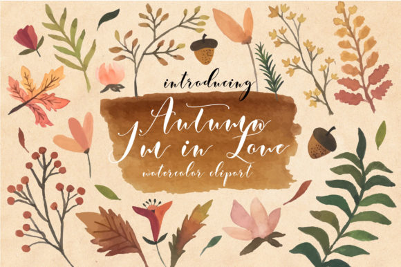 Autumn I'm in Love Clipart Collection