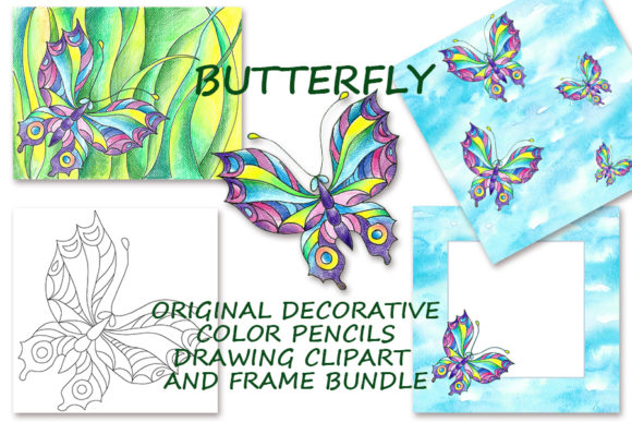 Beautiful Butterfly Decorative Drawing Clipart: A Versatile Art Resource for Designers and Creators