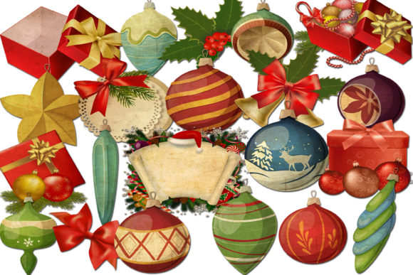 Christmas Ornaments Clip Art for Creative Projects