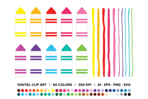 Chunky Marker Clip Art Set: A Versatile Design Resource for Creatives