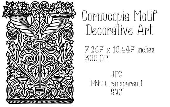 Cornucopia Motif Decorative Art: A Timeless Symbol of Abundance and Creativity