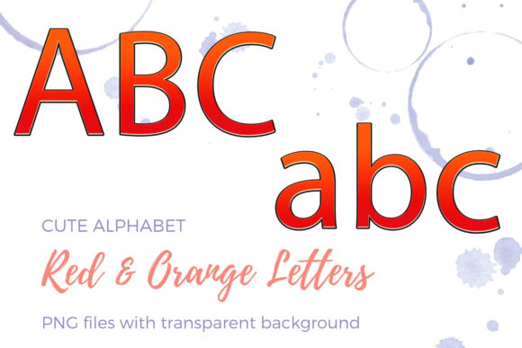 Decorative Alphabet Red and Orange Typo for Creative Projects