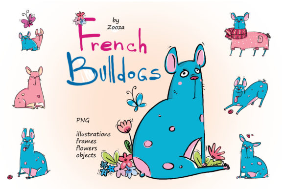 French Bulldogs - Sticker Pack: A Versatile Design Resource for Creatives