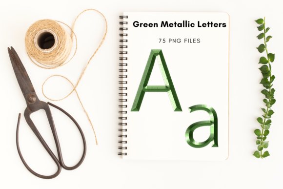 Green Decorative Alphabet Set: A Versatile Tool for Creative Design Projects