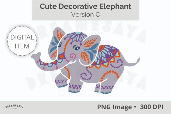 Grey Stylized Elephant Decorative Image: A Versatile Digital Asset for Creative Projects