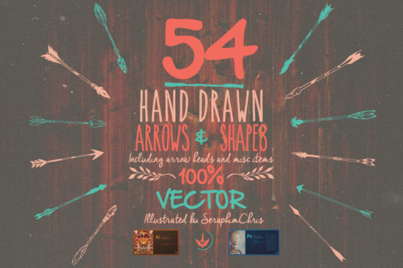 Hand Drawn Vector Arrows Elements