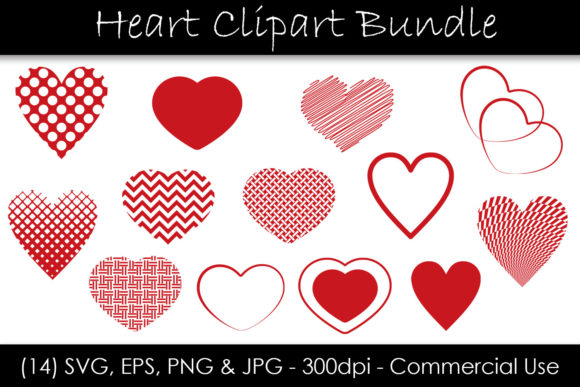Heart Clip Art Bundle - Heart Shapes: A Versatile Design Resource for Professionals