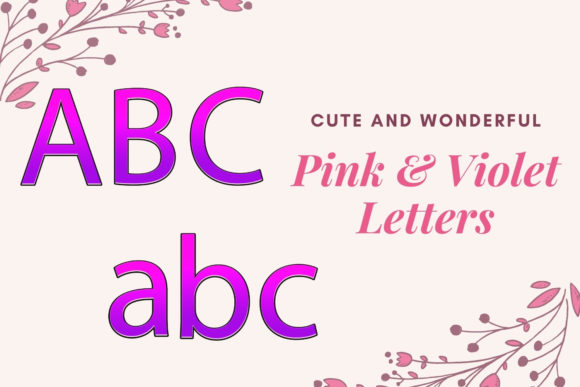 Purple and Pink Decorative Alphabet: A Versatile Tool for Creative Designers