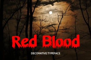 Red Blood: A Spooky and Bold Horror-Themed Typeface for Design Projects