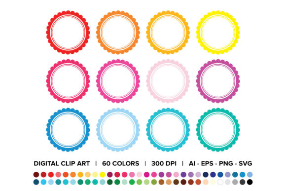 Scallop Frame Clip Art: A Versatile Design Asset for Modern Creatives