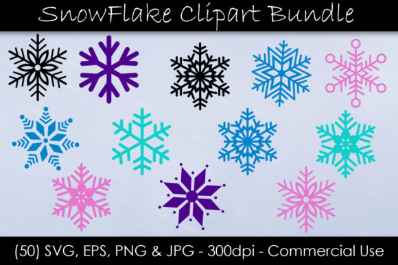 Snowflake Bundle and 50 Snowflake Clip Art Image Files: A Comprehensive Guide
