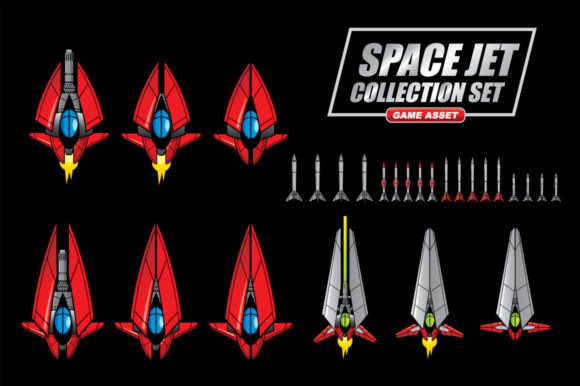 Space Jet Collection Set for Dynamic Game Design