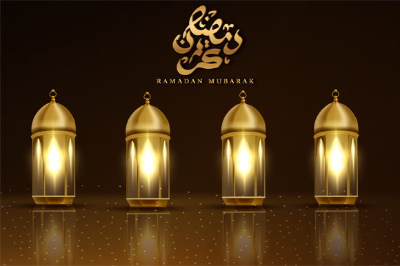 Strategic Use of Ramadan Mubarak Calligraphy with Lanterns in Modern Design