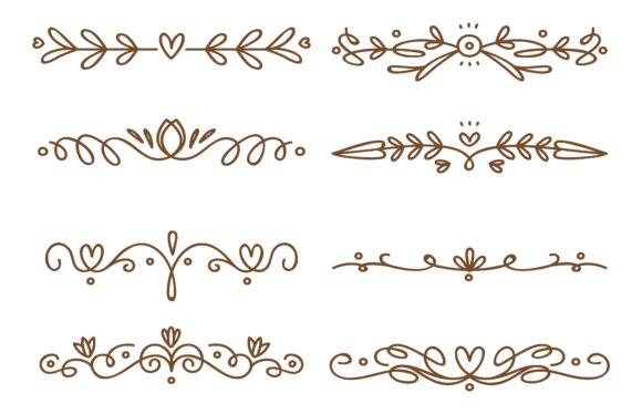 Swirly Decorative Dividers for Wedding Design