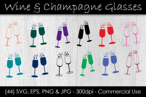 Wine Champagne Glass Bundle: A Versatile Resource for Designers and Creators
