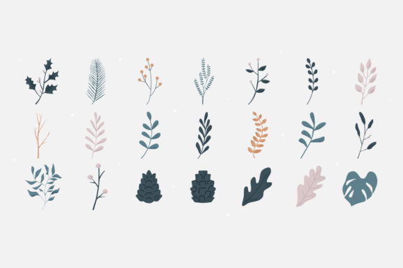 Winter Floral Decorative Foliage Flowers